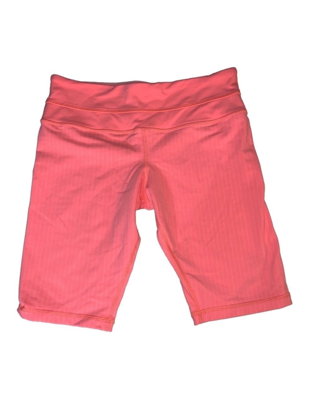 Lululemon Coral Pink Striped Tall Shorts Size 6